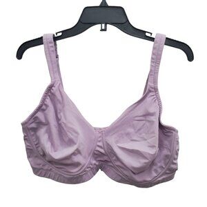 Enchanted #2010‎ Full Figure Lilac Soft Cup Wirefree Full Coverage Bra Size 42D